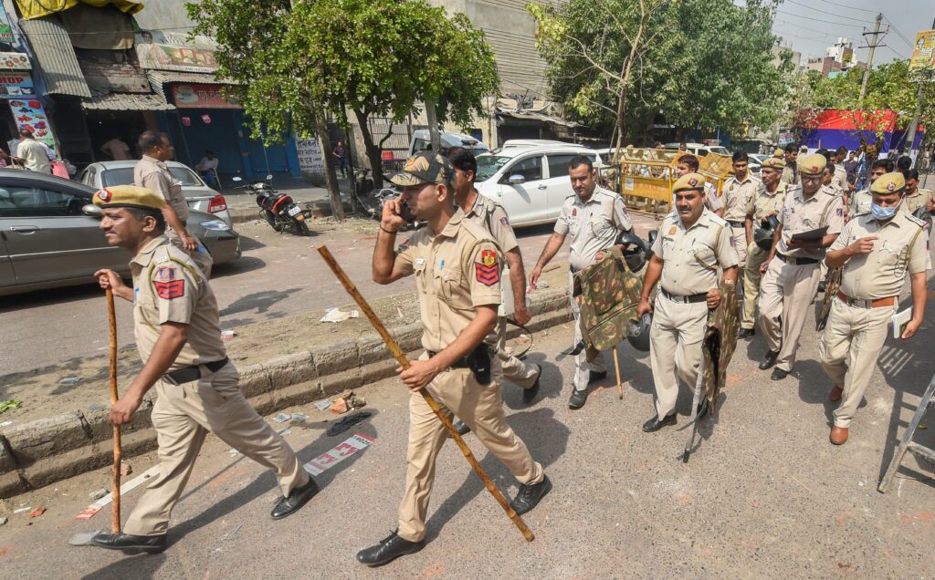 Heavy Security Forces Deployed In Delhi S Jahangirpuri On Hanuman