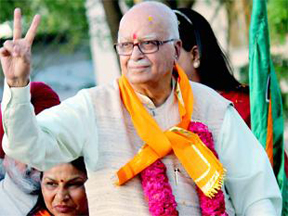 Advani casts vote in Guj, parries queries on Modi