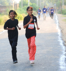 The half marathon was organized to promote girl child education and create awareness about health 