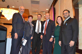 Faisal Niaz Tirmizi, Consul General of Pakistan in Chicago, Rosa Ibarra, Osei David Andrews Hutchison, Rotary International, John Orsterlund, Chief Development Officer Rotary International, Patt Merryweather, Rotary District Chair, Dr Sajid Mehmood, Chair of Chicago Chapter of APPNA