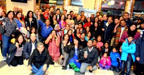 A group of invited guests and community leaders and Consul General staff attending the screening of movie Airlift. Pics Asian Media USA