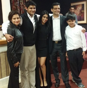 Sonika with parents and siblings