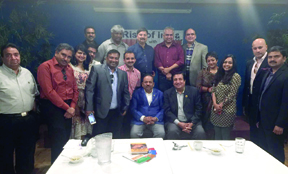 Dr Harsh Vardhan with OFBJP members 