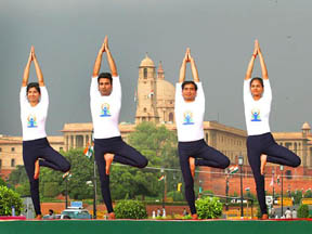 Yoga Day event at 7 places in Delhi