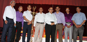 In the  Lamp Lighting (L to R) Chhotubhai Patel, Jayantibhai Patel, Jashbir Suga, Mithabhai Patel, Mafatbhai    Patel (Air Tour), Rajesh Desai ( KPS President), Jatin Patel , Haribhai Patel ( BSC President),  Suryakant Patel (GSC President) 