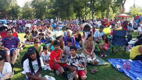 Boston audience in India Day