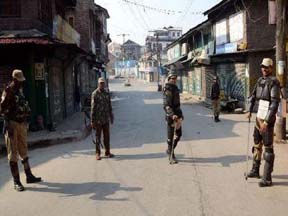Curfew continues in Srinagar, two south Kashmir towns