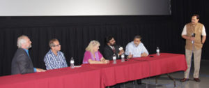 Dr. Japra speaking at the panel (L-R) Joseph A Minafra, Kevin Surace, Penelope J. Boston, Dr Solomon Darwin and Vivek Wadhwa