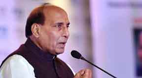 New Delhi: Union Home Minister Rajnath Singh addresses the 110th Annual Session of the PHD Chamber and PHD Annual Awards for Excellence 2015 in New Delhi on Saturday. PTI Photo by Kamal Singh(PTI11_28_2015_000021A)