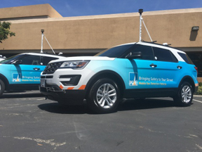 PG&E cars with vehicle-mounted methane-detection technology that is 1,000 times more sensitive than traditional equipment
