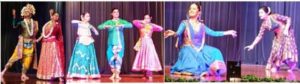Artists presenting Krishnapriya dance drama