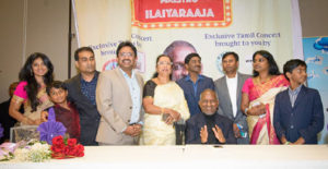 Maestro Ilayaraja with Tamil concert organizers (8K Miles media, Kalalaya and B&B Entertainments)