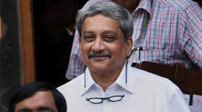 New Delhi: Defence Minister Manohar Parrikar after a Cabinet meeting at South Block  in New Delhi on Wednesday. PTI Photo by Subhav Shukla(PTI9_28_2016_000049b)
