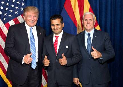 With President elect Donald Trump and VP elect Mike Pence