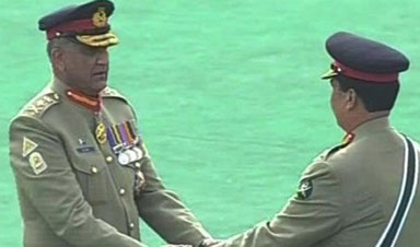 Gen Raheel handed over the command to 57-year-old Bajwa at a ceremony held in the Army Hockey Stadium, close to the General Headquarters (GHQ) in Rawalpindi