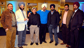 Amardev Singh, Parminder Singh Walia and Gurdev Singh Gill  with club members