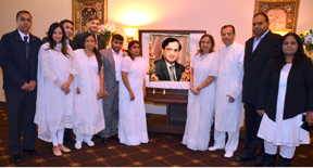 Falguni Shah-Gosalia (wife) and Nimit Desai (son) with family