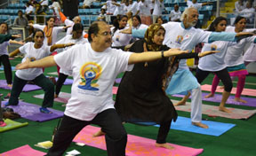 Dr Sayeed at Yoga Day