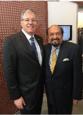 Dr Dayal Meshri with President of the University of Idaho (Dr. Chuck Staben) 