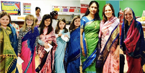 The India Association of St. Louis at Girls Scout event at International Fair showcasing Indian culture