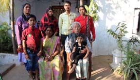 Wang Qi at home with family in Madhya Pradesh 