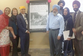  Frank Avila was presented with a poster depicting Sikh participation in World War I and II