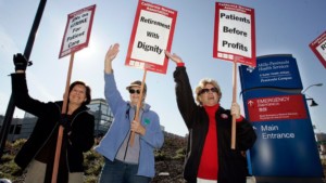 Patients at hospital protest over crackdown