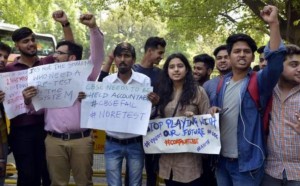 CBSE paper leak Students Cong hold protests across Delhi