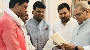 Tejashwi Yadav meets Bihar governor stakes claim to form govt
