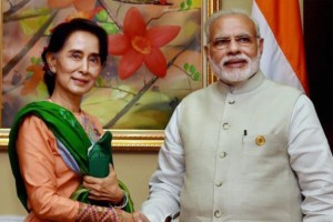 Narendra Modi And Aung San Suu Kyi