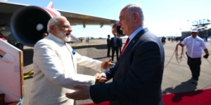 Israeli PM Benjamin Netanyahu and Indian PM Narendra Modi