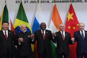 PM Modi along with BRICS leaders at Johannesburg