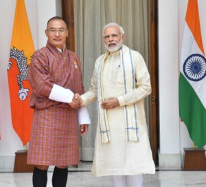 Prime Minister Narendra Modi and Bhutanese Prime Minster Dasho Tshering Tobgay