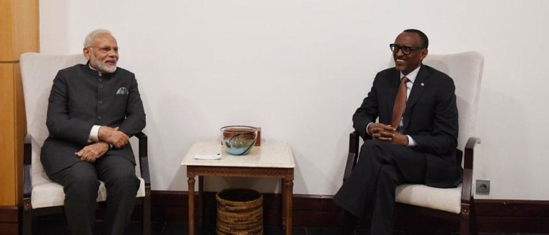 Prime Minister Narendra Modi and Rwanda President Paul Kagame