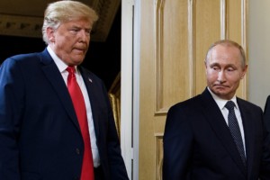US President Donald Trump and Russias President Vladimir Putin