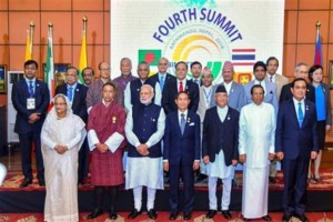 Prime Minister Narendra Modi and other BIMSTEC leaders assemble for a group photograph at the concluding