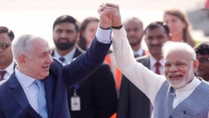 Prime Minister Narendra Modi with Israeli counterpart Benjamin Netanyahu