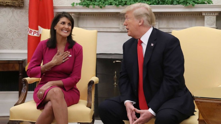 Haley says she looks forward to support Trumps re election