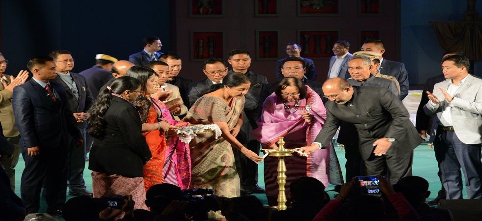 Defense Minister Nirmala Sitharaman inaugurated Manipur's annual Sangai tourism festival here.