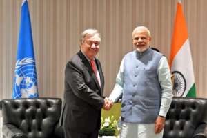 PM Narendra Modi meets UN Chief Antonio Guterres