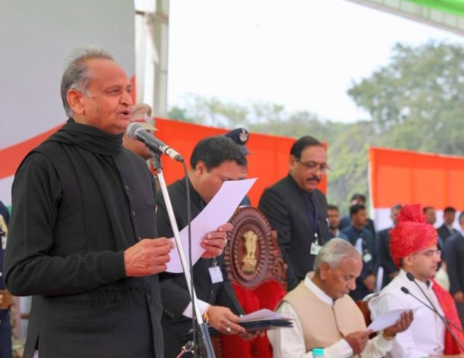 Gehlot sworn in as Rajasthan CM Pilot appointed deputy