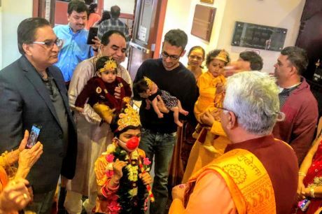 A group of devotees at the celebration