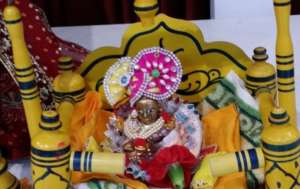 Shivalays Baby Ram in cradle