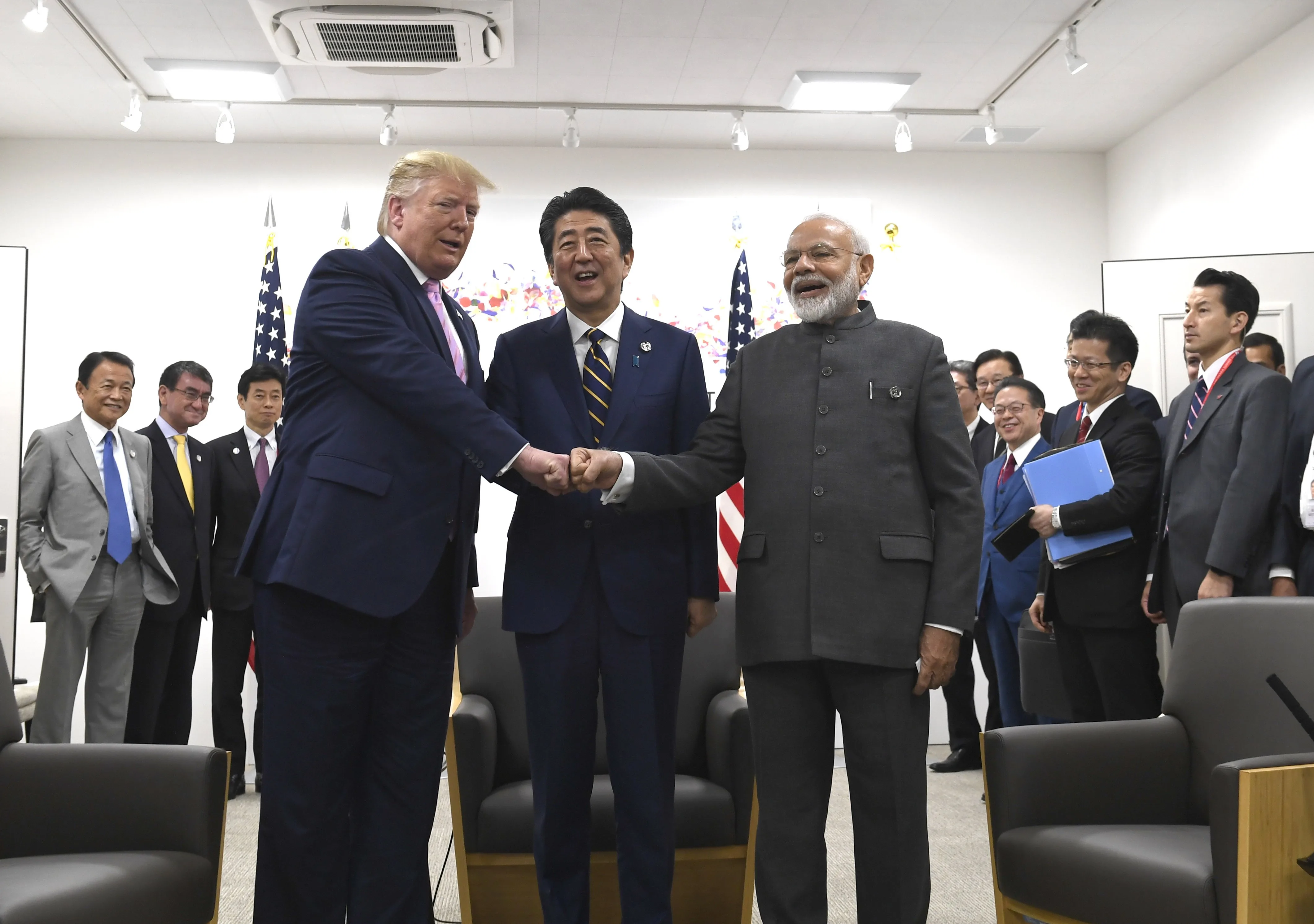 PM Modi, Trump, Abe hold trilateral meeting; discuss Indo-Pacific, connectivity