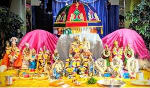 Utsava Murtis at the Grayslake Hindu Temple celebrating 12th anniversary of idol installation