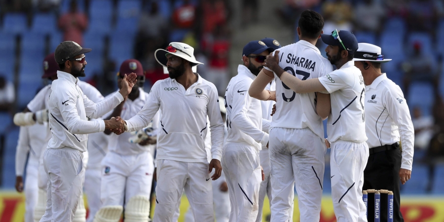 India win first Test against West Indies by 318 runs