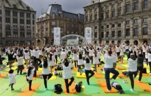 Yoga Day celebrated in Amsterdam