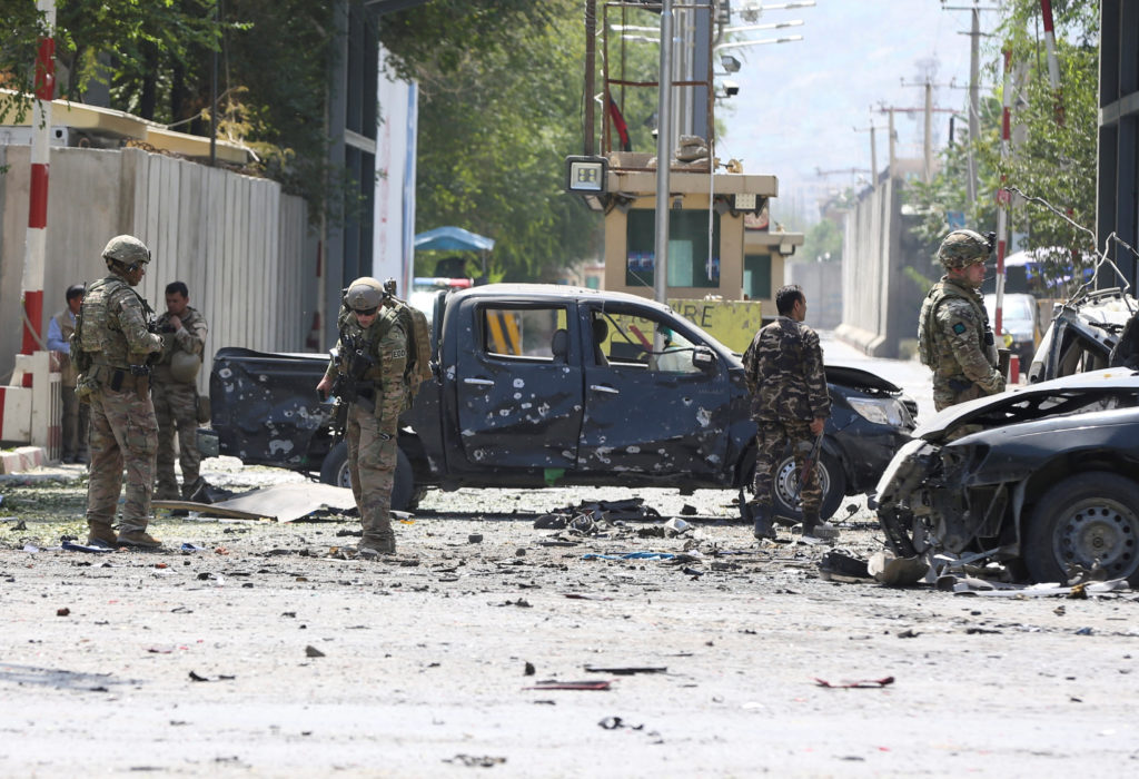 Nato troops among 10 dead in Taliban Kabul blast