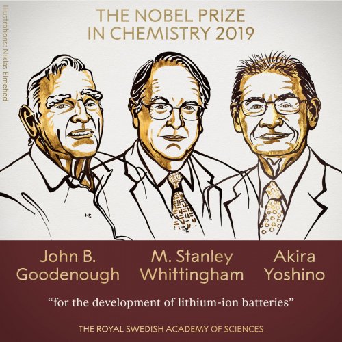 Trio win Nobel Chemistry Prize for developing lithium-ion battery