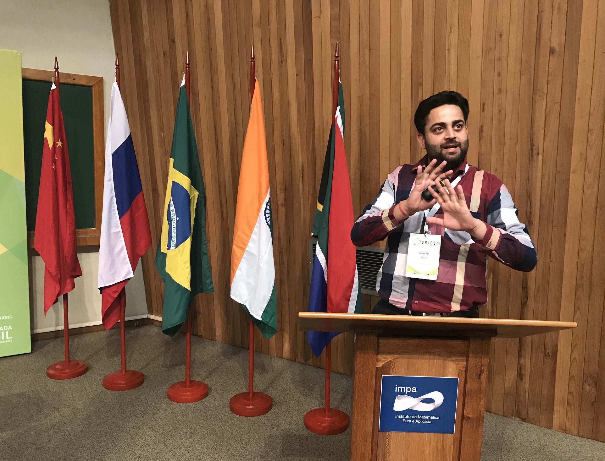 LPU Young Scientist Dr Rohit Rai addressed the conclave in 4th BRICS Young Scientist Conclave at Brazil South America on 2G bio-fuel ethanol from agriculture residue 'PARALI' (3)